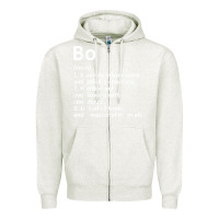 Oatmeal Heather BO Definition Personalized Name Funny Birthday Gift Idea Zipper Hoodie - longCreatives