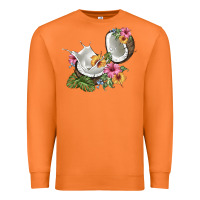 Carrot coconut with tropical leavers and flowers Premium Sweatshirt - BarkalooDesign