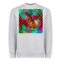 Heather Grey Halloween Quarter Horse Heavyweight Sweatshirt - LillyAllenDesigns