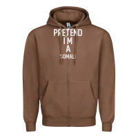 Chestnut pretend i`m a somali shirt funny halloween Zipper Hoodie - longCreatives