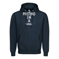 Navy pretend i`m a somali shirt funny halloween Zipper Hoodie - longCreatives