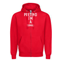 Red pretend i`m a somali shirt funny halloween Zipper Hoodie - longCreatives