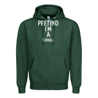 Sports Green pretend i`m a somali shirt funny halloween Zipper Hoodie - longCreatives