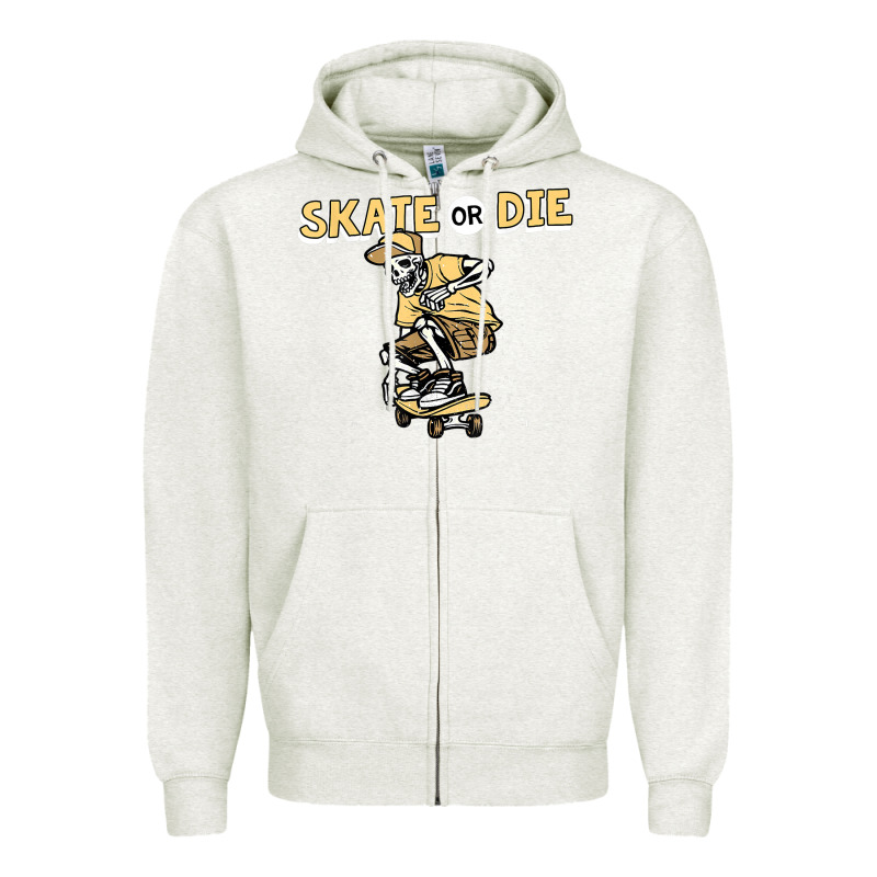 Skate Or Die Funny Skeleton Skating Skater Halloween Costume Zipper Hoodie by longCreatives | Teevron