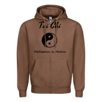 Chestnut Tai Chi T, Meditation In Motion, Martial Arts Gift Zipper Hoodie - longCreatives