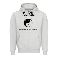 Dove Grey Tai Chi T, Meditation In Motion, Martial Arts Gift Zipper Hoodie - longCreatives