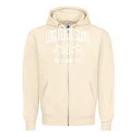 Sandshell Long Beach Island NJ Vintage Crossed Oars & Boat Anchor Spor Zipper Hoodie - longCreatives