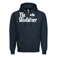 Navy The Skin Father Funny Dermatology Dermatologist Gift Zipper Hoodie - longCreatives