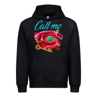 Black call me roses and pink telephone Urban Hoodie - AdoDesignShop