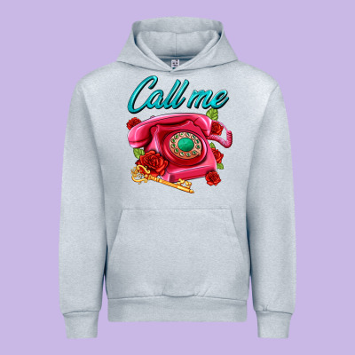 Call Me Roses And Pink Telephone Urban Hoodie Designed By Adodesignshop