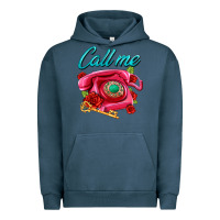 Pigment Midnight Navy call me roses and pink telephone Urban Hoodie - AdoDesignShop