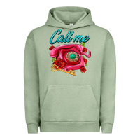 Pigment Oil Green call me roses and pink telephone Urban Hoodie - AdoDesignShop