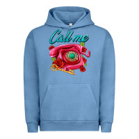 Pigment Pebble Blue call me roses and pink telephone Urban Hoodie - AdoDesignShop