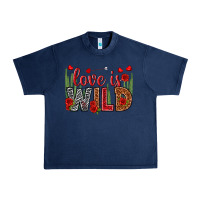 Navy Love is wild Valentine's Day Urban Heavy Tee - HowdyJamesFarm