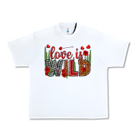 White Love is wild Valentine's Day Urban Heavy Tee - HowdyJamesFarm