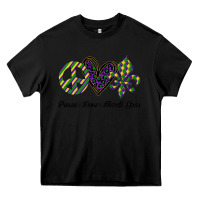 Black mardi gras love peace Heavy Core Tee - Bettercallsaul