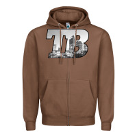 Chestnut TB Tampa Bay City Skyline of Tampa Bay, Florida Zipper Hoodie - longCreatives
