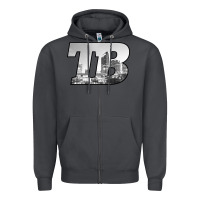 Smoke TB Tampa Bay City Skyline of Tampa Bay, Florida Zipper Hoodie - longCreatives