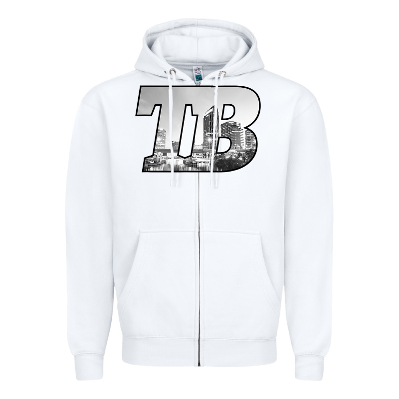 Tb Tampa Bay City Skyline Of Tampa Bay, Florida Zipper Hoodie by longCreatives | Teevron