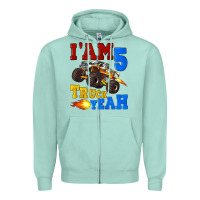 Seafoam i'am five truck yeah Zipper Hoodie - Artiststas