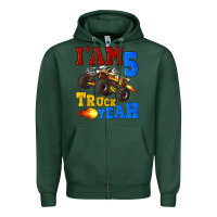 Sports Green i'am five truck yeah Zipper Hoodie - Artiststas