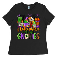Black Halloween with My Gnomies Coffee Cups Ladies Tee - texasbilliewilder