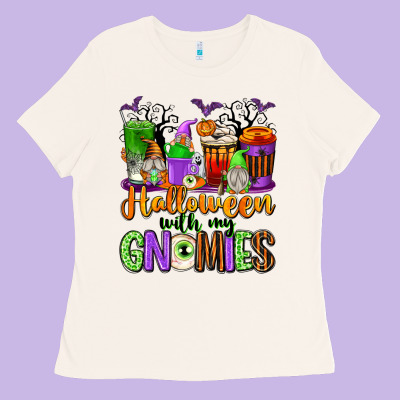 Halloween With My Gnomies Coffee Cups Ladies Tee Designed By Texasbilliewilder