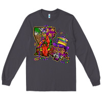 Smoke mardi gras louisiana map Long Sleeve Tee - OliviaCreatesArt
