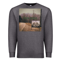 Charcoal Heather Twin Peaks City Limits Welcome Sign Vintage Premium Sweatshirt - longCreatives