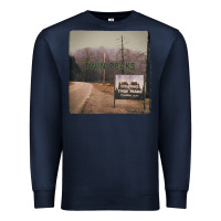 Navy Twin Peaks City Limits Welcome Sign Vintage Premium Sweatshirt - longCreatives