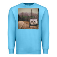 Ocean Blue Twin Peaks City Limits Welcome Sign Vintage Premium Sweatshirt - longCreatives