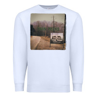 White Twin Peaks City Limits Welcome Sign Vintage Premium Sweatshirt - longCreatives