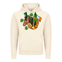 Vintage Artic Horse with horseshoe St. Patrick's Vintage Hoodie - CowGirlArtShop