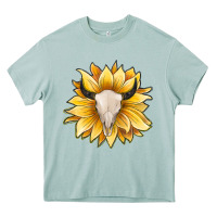Arona sunflower bull skull Heavy Core Tee - JahusDesignShop