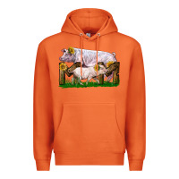 Carrot Mom With White Chester Pig And Baby Pig Premium Hoodie - LillyAllenDesigns