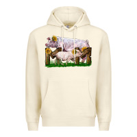 Sandshell Mom With White Chester Pig And Baby Pig Premium Hoodie - LillyAllenDesigns