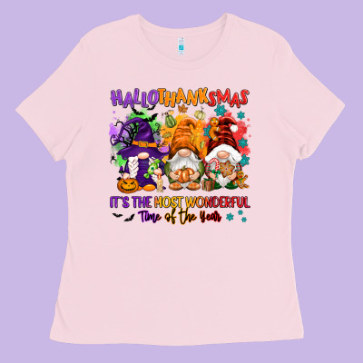 Hallothanksmas It's The Most Wonderful Time Of The Ladies Tee Designed By Nancycooperartshop