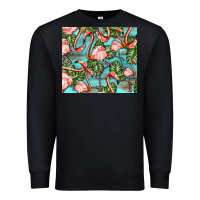 Black flamingos with leaves Premium Sweatshirt - BarkalooDesign