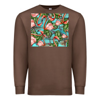 Chestnut flamingos with leaves Premium Sweatshirt - BarkalooDesign