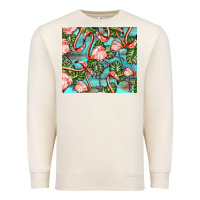 Sandshell flamingos with leaves Premium Sweatshirt - BarkalooDesign