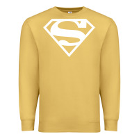 Antique Gold Supergirl White & Pink Shield Premium Sweatshirt - longCreatives