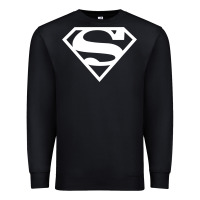 Black Supergirl White & Pink Shield Premium Sweatshirt - longCreatives