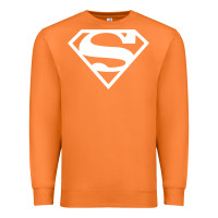 Carrot Supergirl White & Pink Shield Premium Sweatshirt - longCreatives