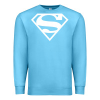 Ocean Blue Supergirl White & Pink Shield Premium Sweatshirt - longCreatives