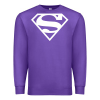 Purple Supergirl White & Pink Shield Premium Sweatshirt - longCreatives