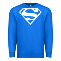 True Royal Supergirl White & Pink Shield Premium Sweatshirt - longCreatives