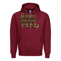 Burgundy reel great papa Zipper Hoodie - Artiststas