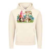 Vintage Artic Easter gnome and rabbit egg hunt  Easter Day Vintage Hoodie - CowGirlArtShop