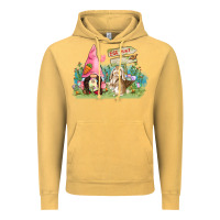 Vintage Mustard Easter gnome and rabbit egg hunt  Easter Day Vintage Hoodie - CowGirlArtShop