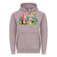 Vintage Zinc Easter gnome and rabbit egg hunt  Easter Day Vintage Hoodie - CowGirlArtShop